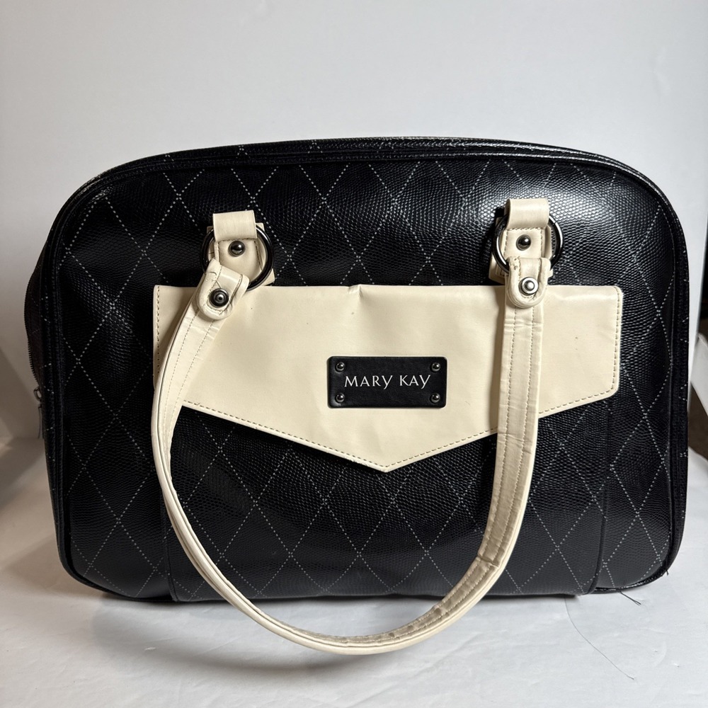 Mary Kay Cosmetic Makeup Travel Bag Tote Duffle Consultant Black 16x12